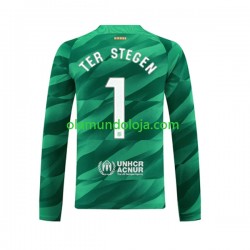 Camisola FC Barcelona Ter Stegen 1 Guarda-redes Homem Equipamento Primeiro 2023-2024 Manga Comprida
